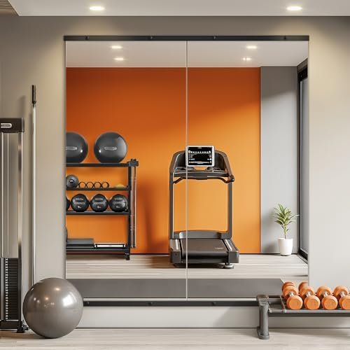Frameless Full Length Mirror for Home Gym with HD Shatterproof Glass