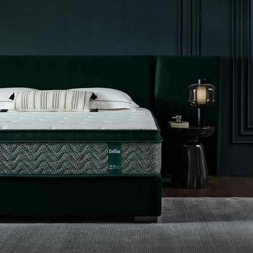 Alt Text for image 1: Queen Hybrid Mattress, 12-inch, with cooling gel foam and pocket coils